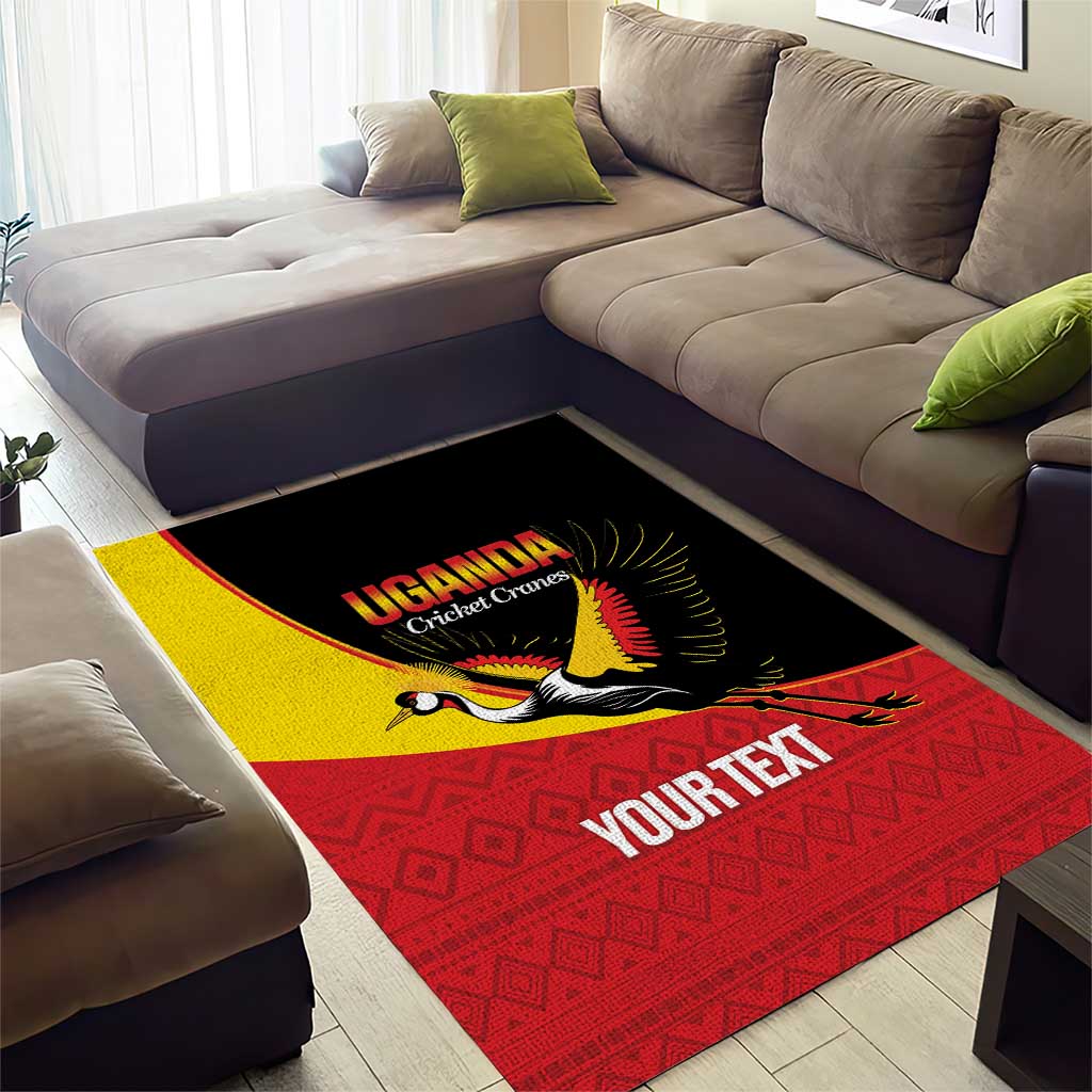 Afro Cricket Uganda Custom Area Rug Go Cranes African Pattern LT14