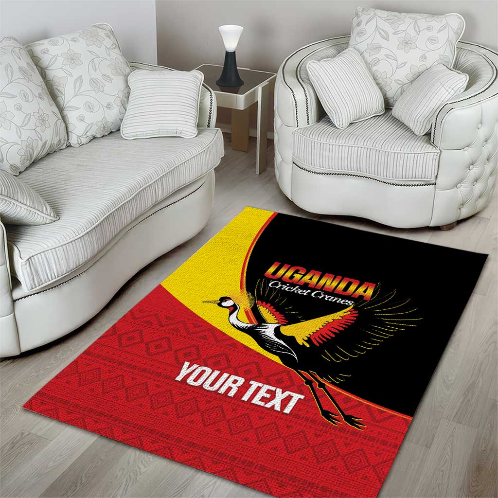 Afro Cricket Uganda Custom Area Rug Go Cranes African Pattern LT14
