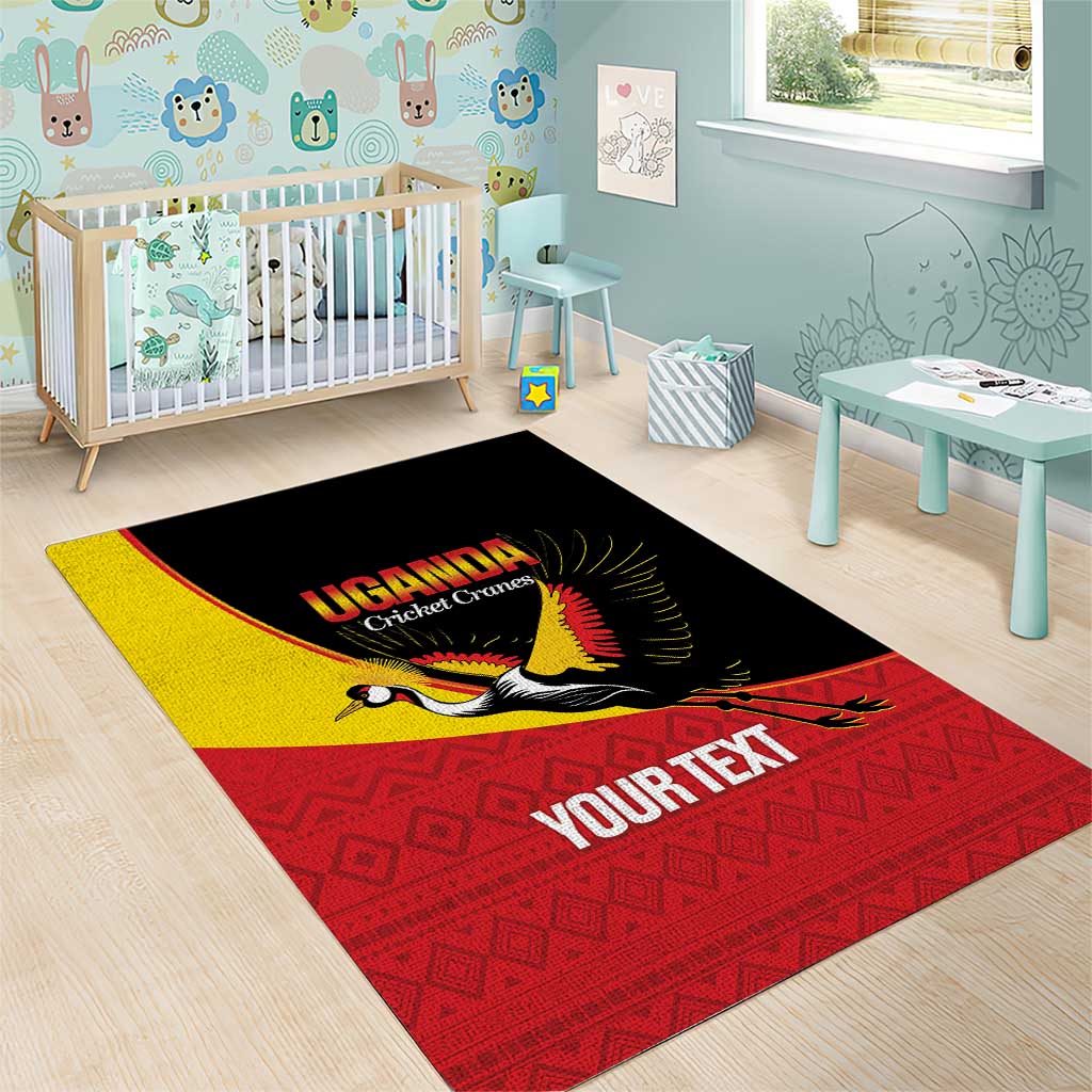 Afro Cricket Uganda Custom Area Rug Go Cranes African Pattern LT14