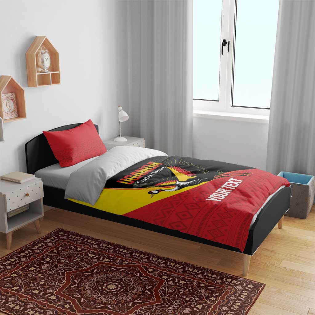 Afro Cricket Uganda Custom Bedding Set Go Cranes African Pattern LT14