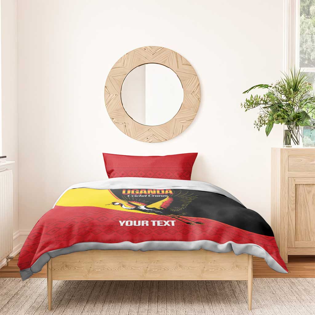 Afro Cricket Uganda Custom Bedding Set Go Cranes African Pattern LT14