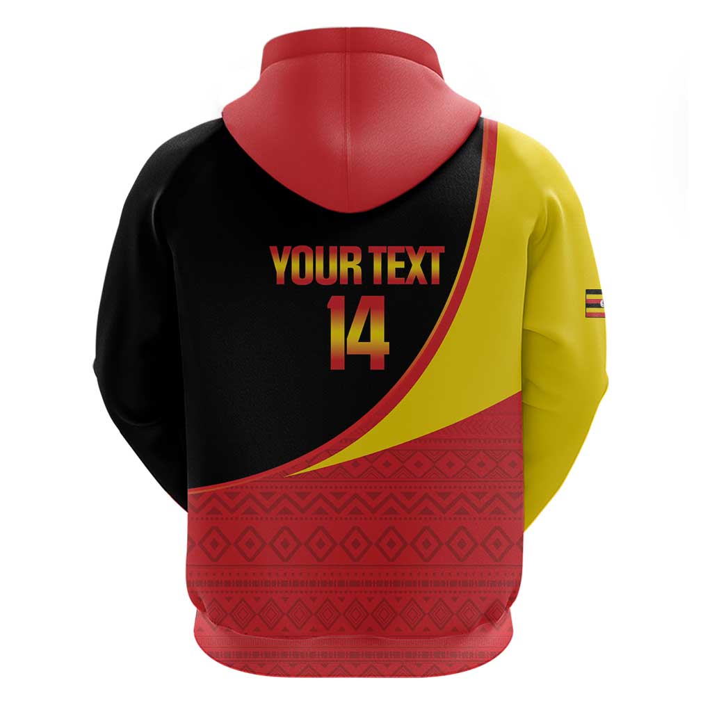 Custom Uganda Cricket Hoodie Go Cranes African Pattern LT14