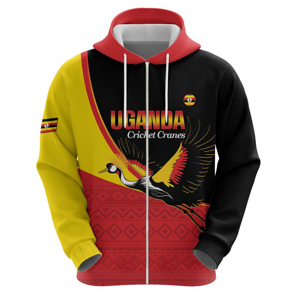Custom Uganda Cricket Hoodie Go Cranes African Pattern LT14