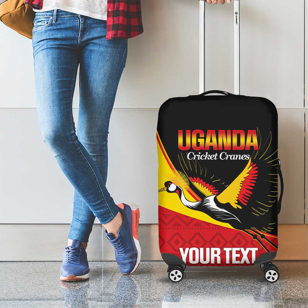 Custom Uganda Cricket Luggage Cover Go Cranes African Pattern LT14