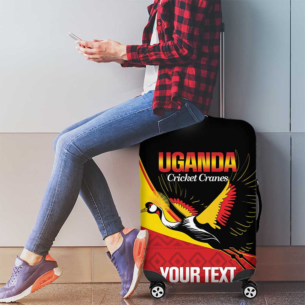 Custom Uganda Cricket Luggage Cover Go Cranes African Pattern LT14