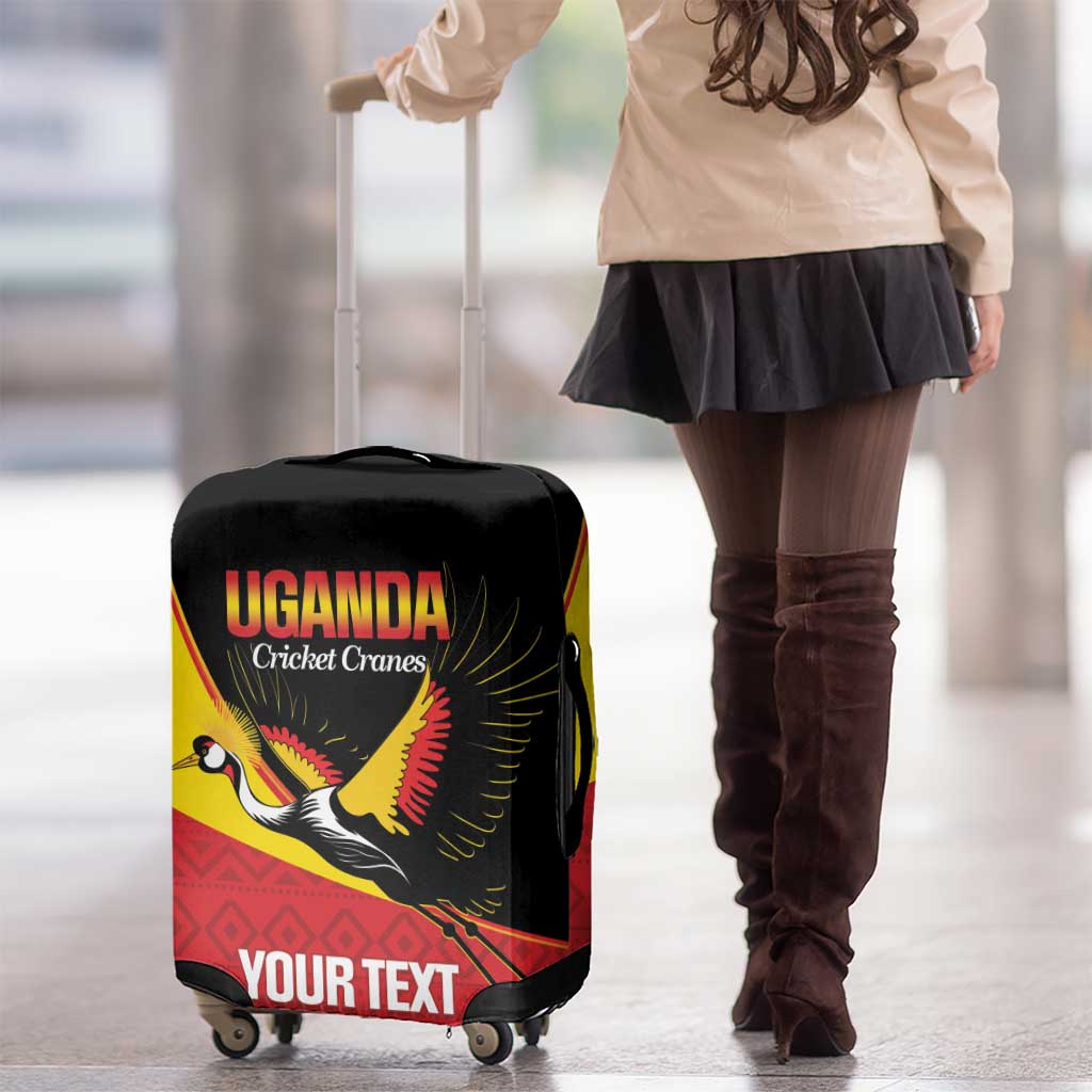 Custom Uganda Cricket Luggage Cover Go Cranes African Pattern LT14