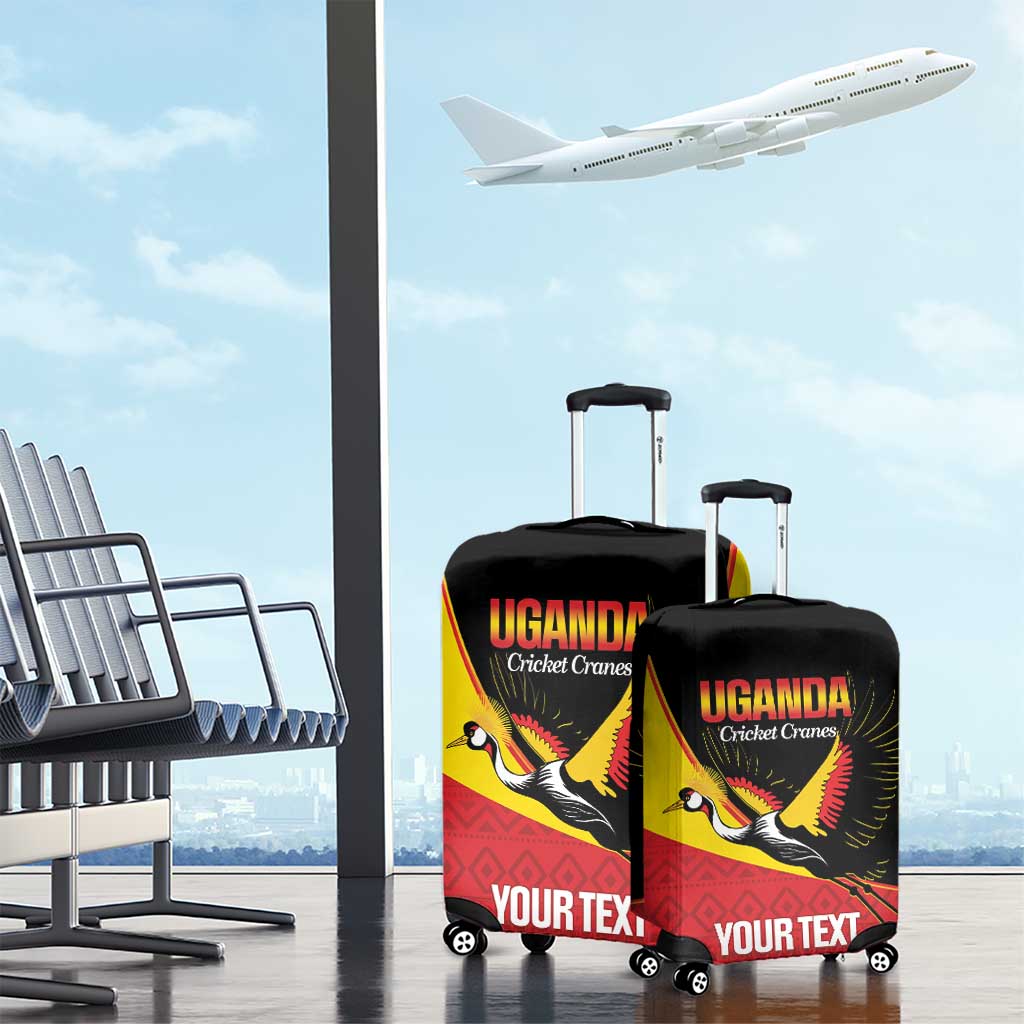 Custom Uganda Cricket Luggage Cover Go Cranes African Pattern LT14