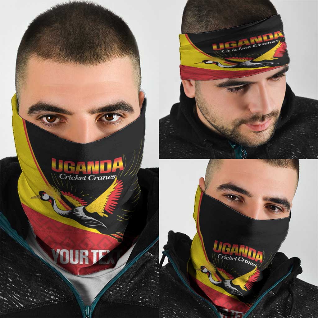 Custom Uganda Cricket Neck Gaiter Go Cranes African Pattern LT14