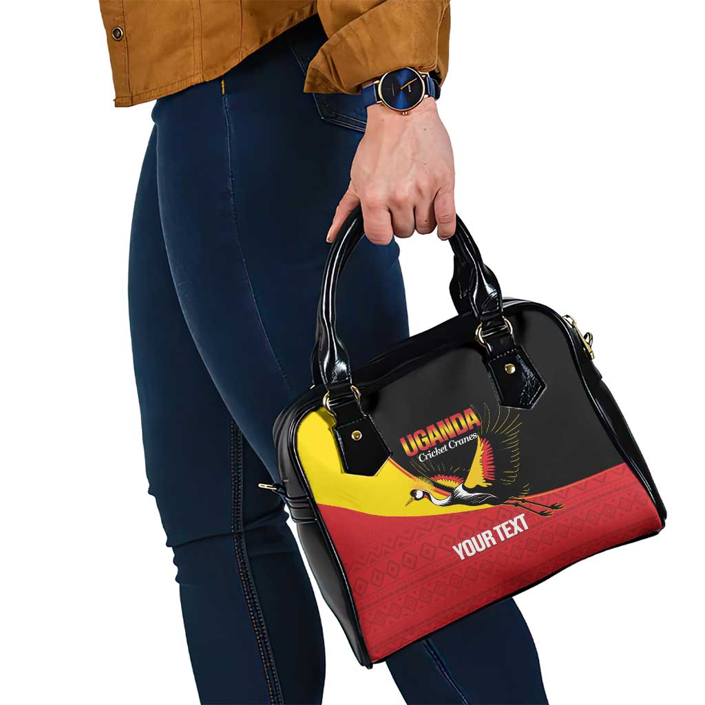 Custom Uganda Cricket Shoulder Handbag Go Cranes African Pattern LT14