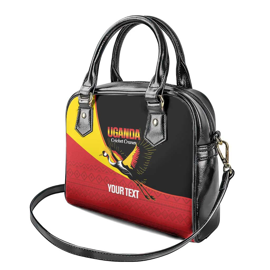 Custom Uganda Cricket Shoulder Handbag Go Cranes African Pattern LT14