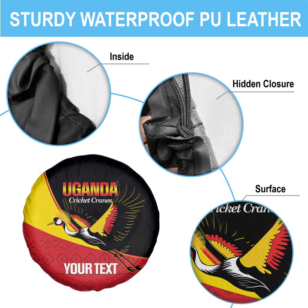 Custom Uganda Cricket Spare Tire Cover Go Cranes African Pattern LT14