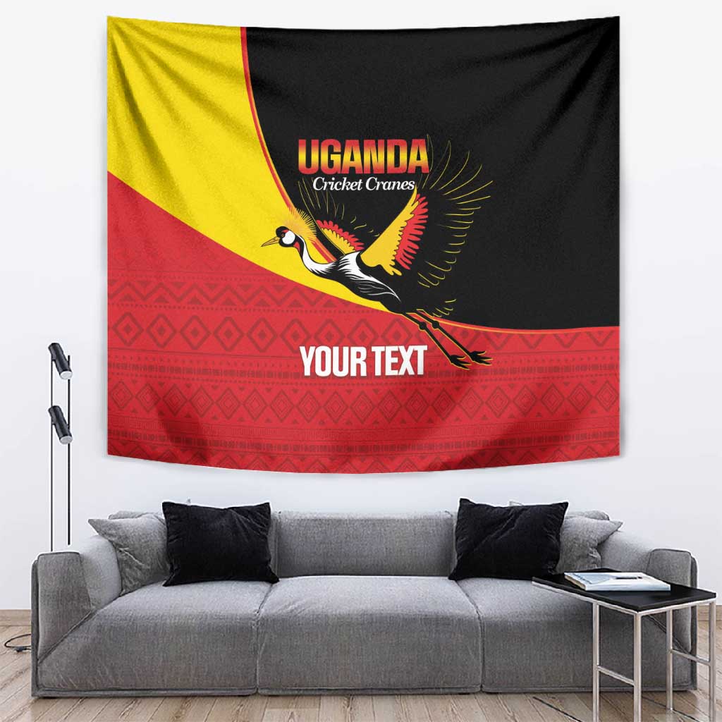 Afro Cricket Uganda Custom Tapestry Go Cranes African Pattern LT14