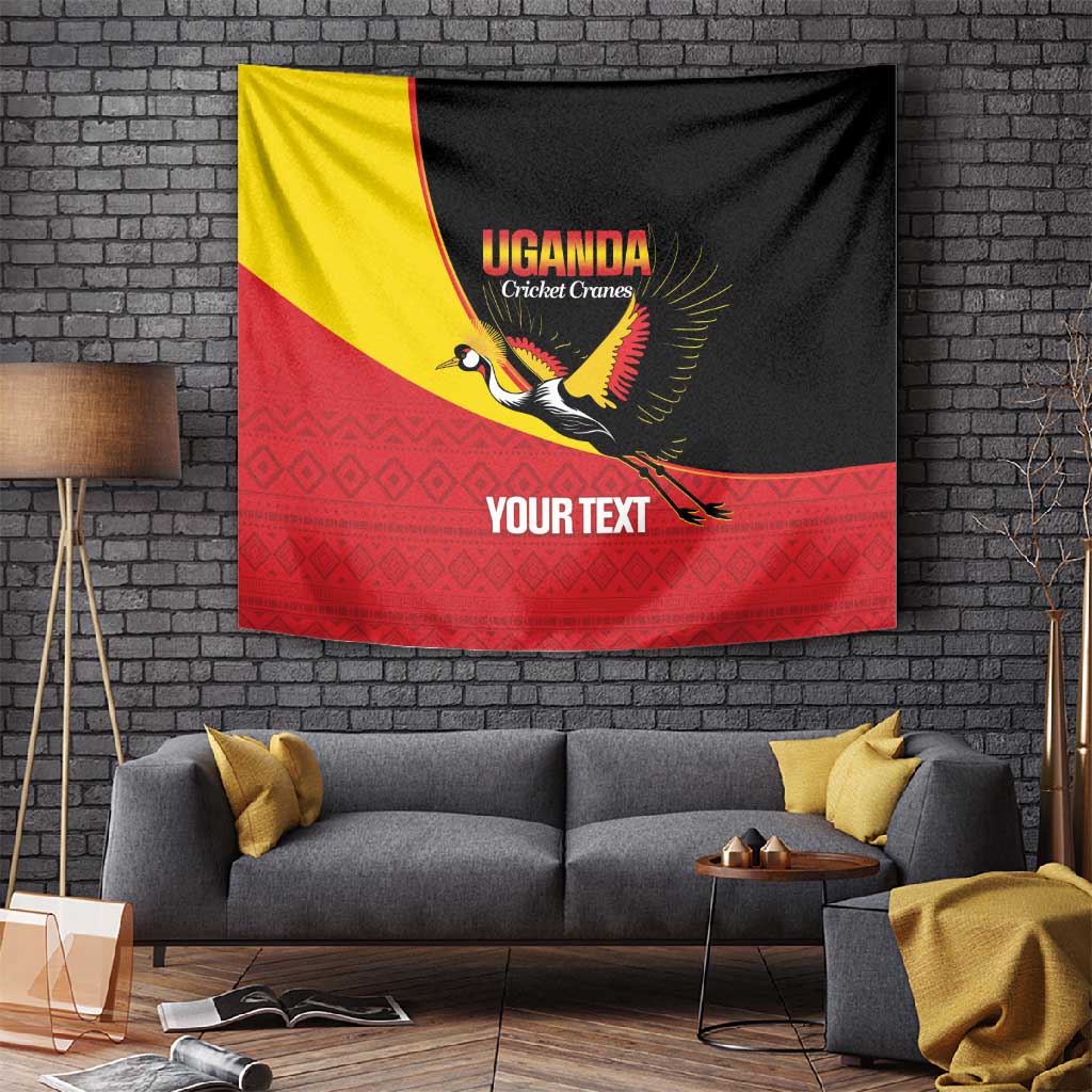 Afro Cricket Uganda Custom Tapestry Go Cranes African Pattern LT14