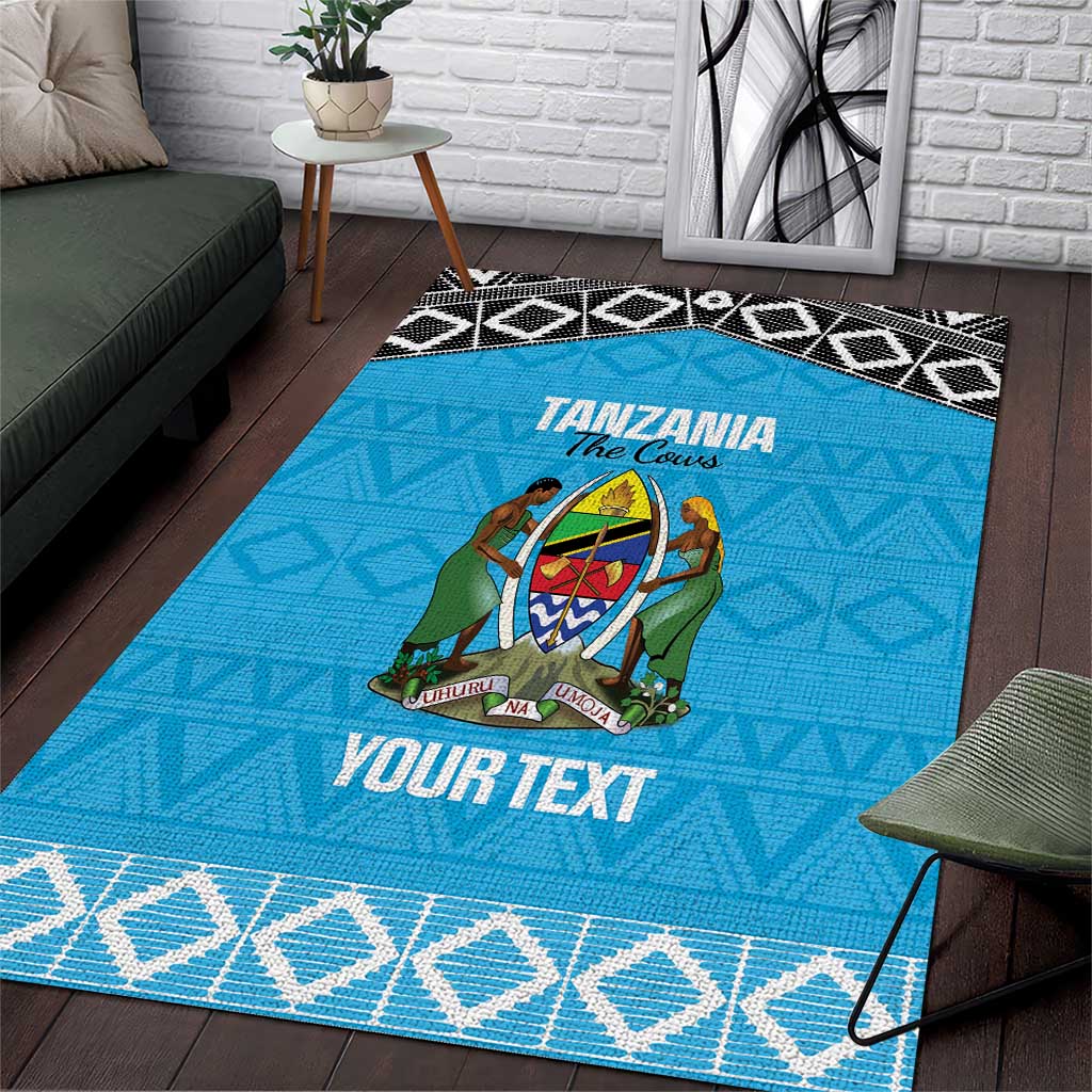 Afro Cricket Tanzania Custom Area Rug Go Cows Sporty African Pattern LT14