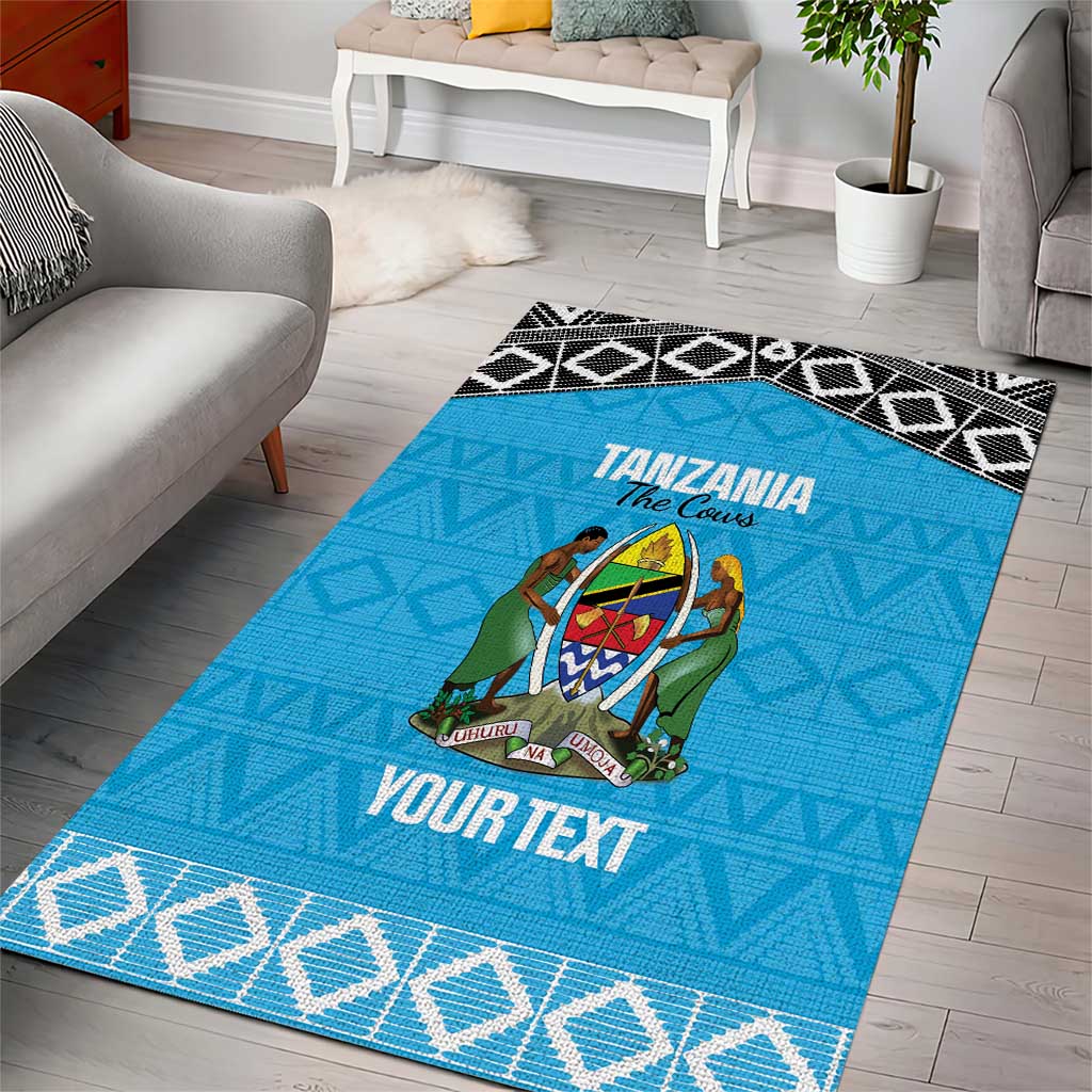 Afro Cricket Tanzania Custom Area Rug Go Cows Sporty African Pattern LT14