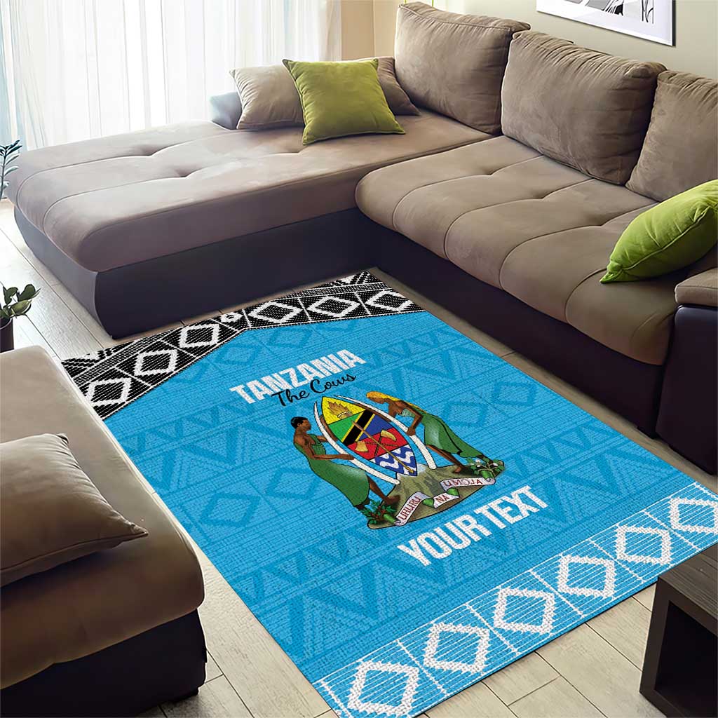Afro Cricket Tanzania Custom Area Rug Go Cows Sporty African Pattern LT14