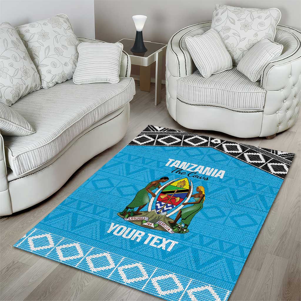 Afro Cricket Tanzania Custom Area Rug Go Cows Sporty African Pattern LT14