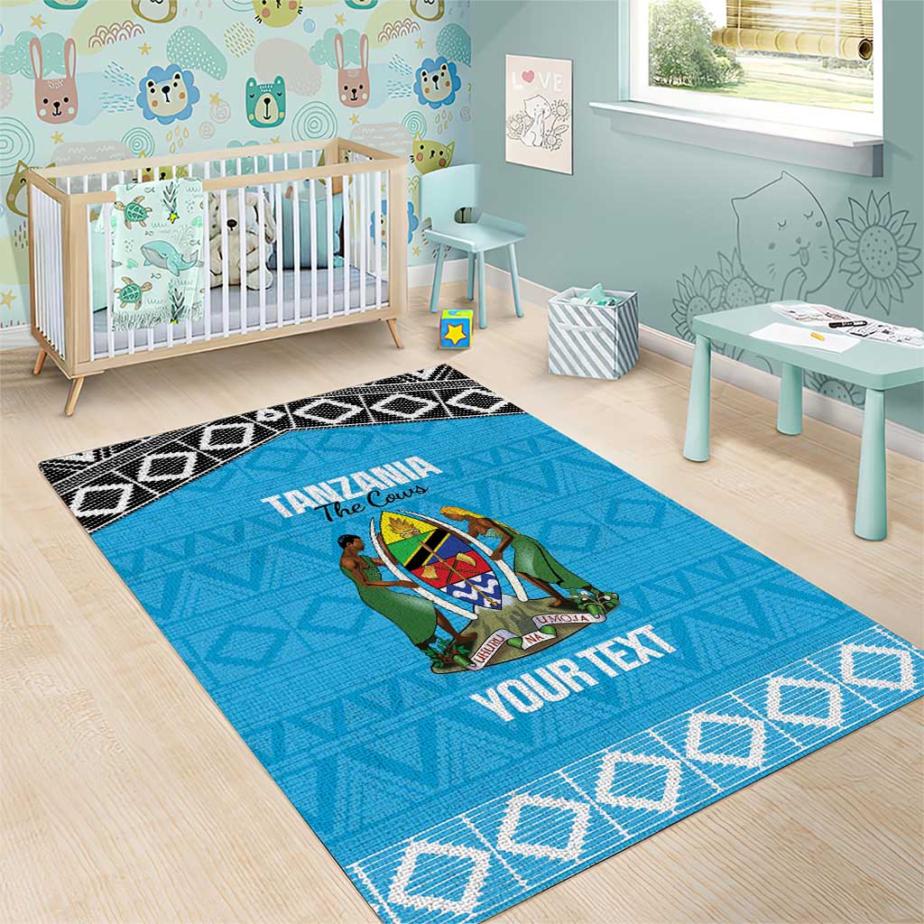 Afro Cricket Tanzania Custom Area Rug Go Cows Sporty African Pattern LT14