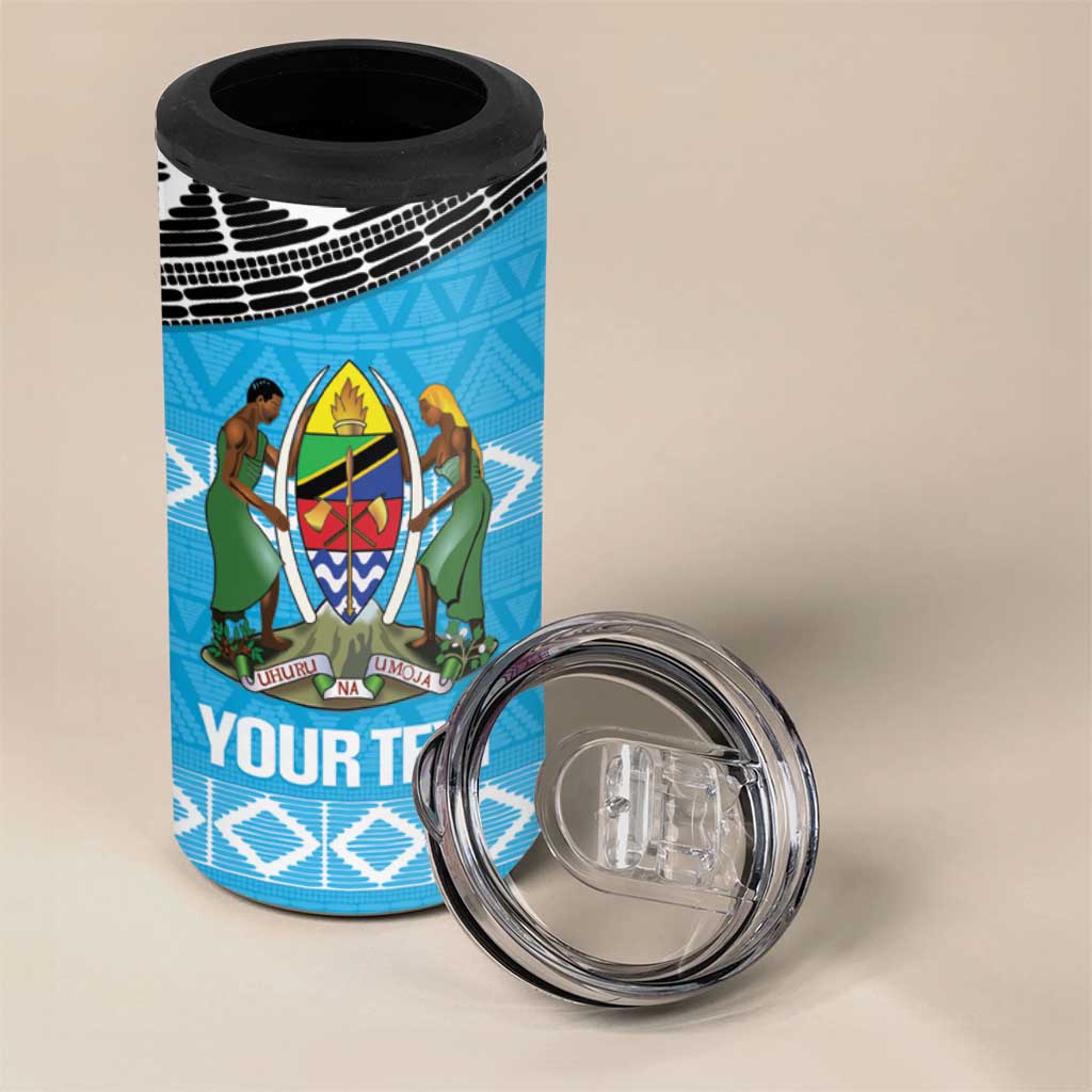 Afro Cricket Tanzania Custom 4 in 1 Can Cooler Tumbler Go Cows Sporty African Pattern LT14