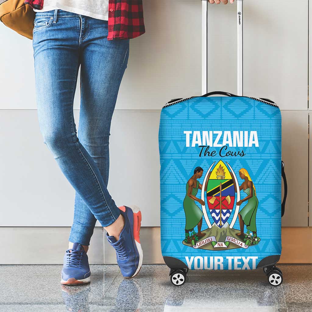 Custom Tanzania Cricket Luggage Cover Go Cows Sporty African Pattern LT14