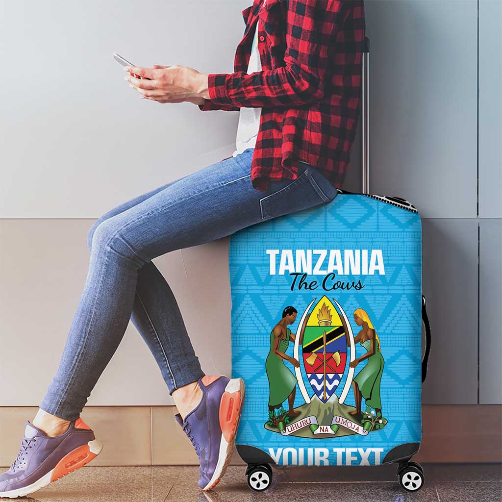 Custom Tanzania Cricket Luggage Cover Go Cows Sporty African Pattern LT14