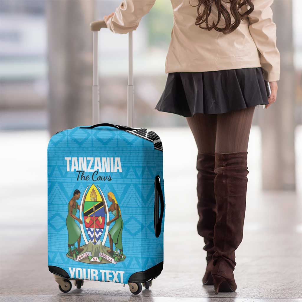 Custom Tanzania Cricket Luggage Cover Go Cows Sporty African Pattern LT14