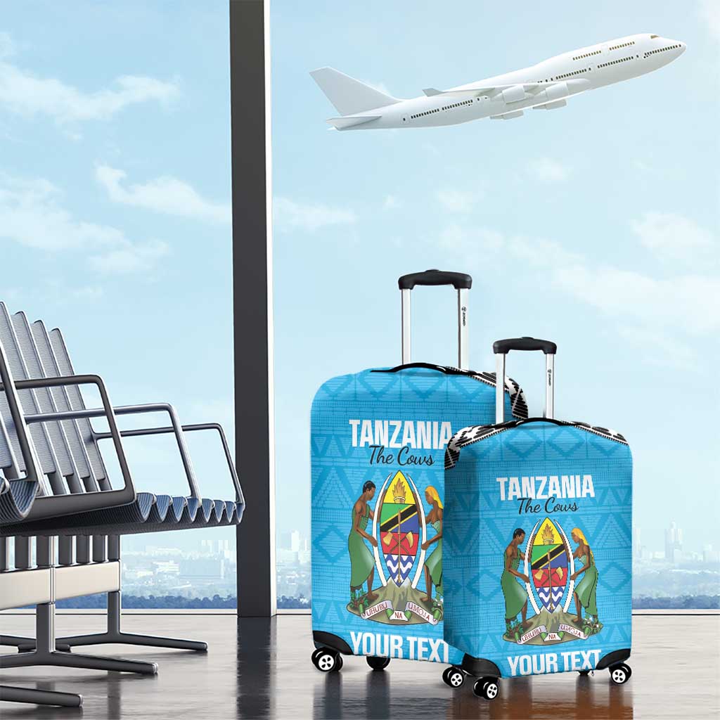 Custom Tanzania Cricket Luggage Cover Go Cows Sporty African Pattern LT14