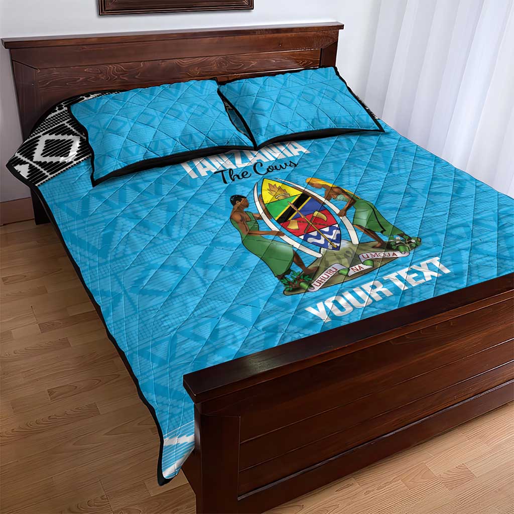 Afro Cricket Tanzania Custom Quilt Bed Set Go Cows Sporty African Pattern LT14