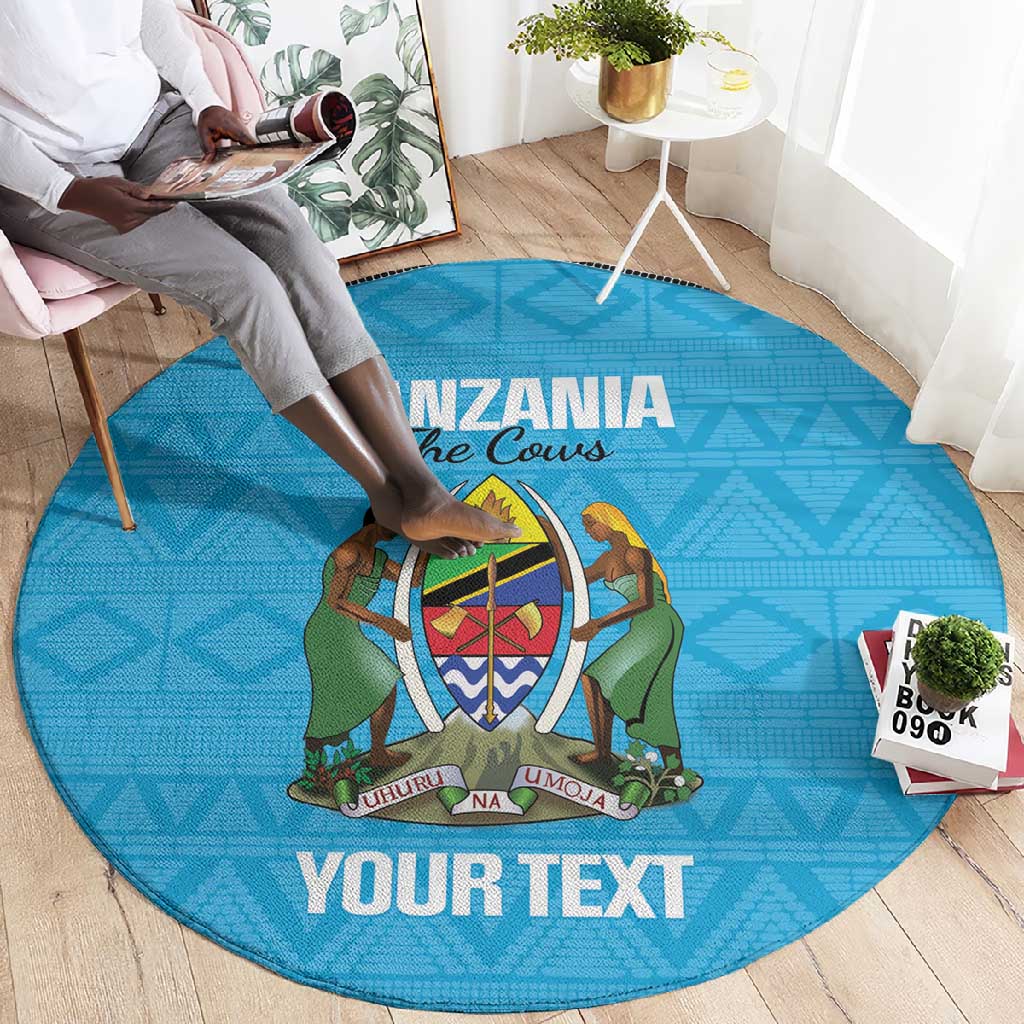 Afro Cricket Tanzania Custom Round Carpet Go Cows Sporty African Pattern LT14
