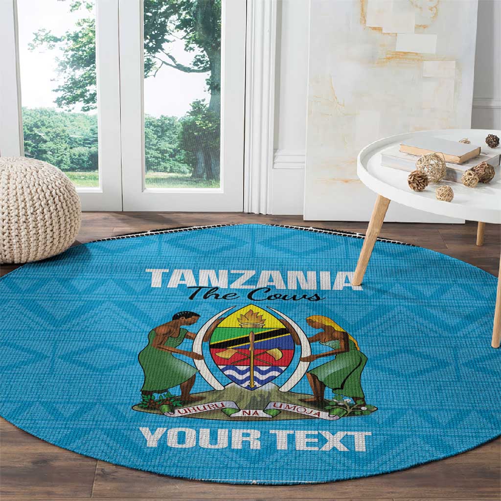 Afro Cricket Tanzania Custom Round Carpet Go Cows Sporty African Pattern LT14