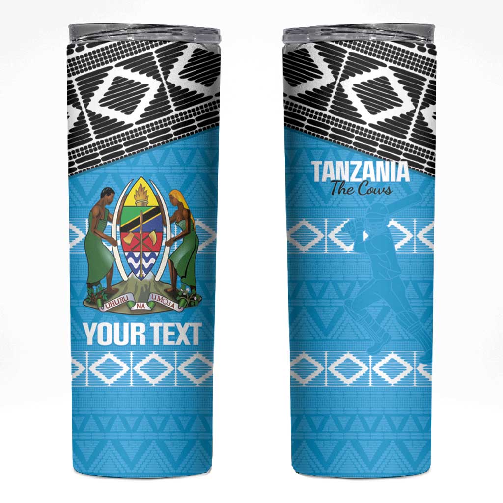 Afro Cricket Tanzania Custom Skinny Tumbler Go Cows Sporty African Pattern LT14