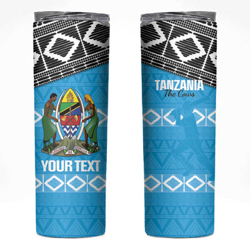 Afro Cricket Tanzania Custom Skinny Tumbler Go Cows Sporty African Pattern LT14