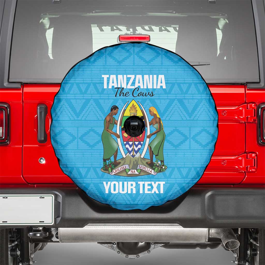 Custom Tanzania Cricket Spare Tire Cover Go Cows Sporty African Pattern LT14