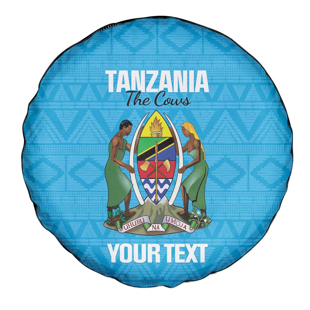 Custom Tanzania Cricket Spare Tire Cover Go Cows Sporty African Pattern LT14