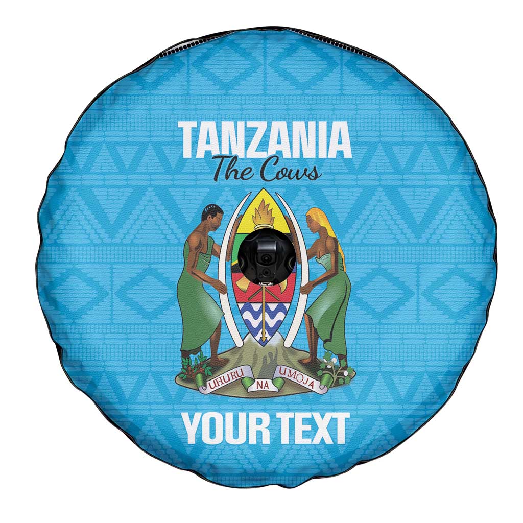 Custom Tanzania Cricket Spare Tire Cover Go Cows Sporty African Pattern LT14