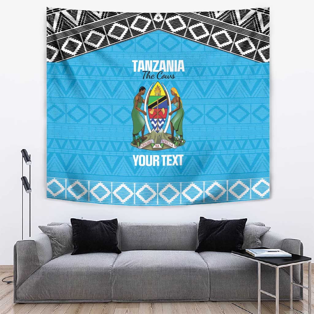Afro Cricket Tanzania Custom Tapestry Go Cows Sporty African Pattern LT14