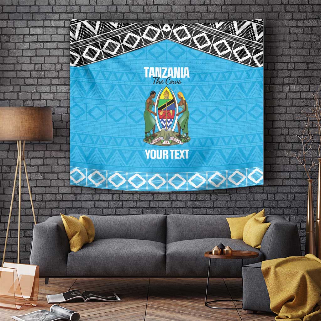 Afro Cricket Tanzania Custom Tapestry Go Cows Sporty African Pattern LT14
