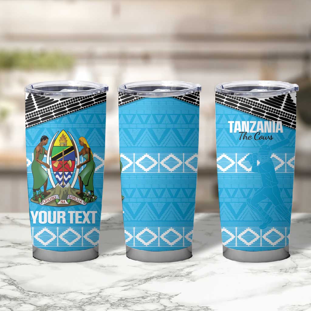 Afro Cricket Tanzania Custom Tumbler Cup Go Cows Sporty African Pattern LT14