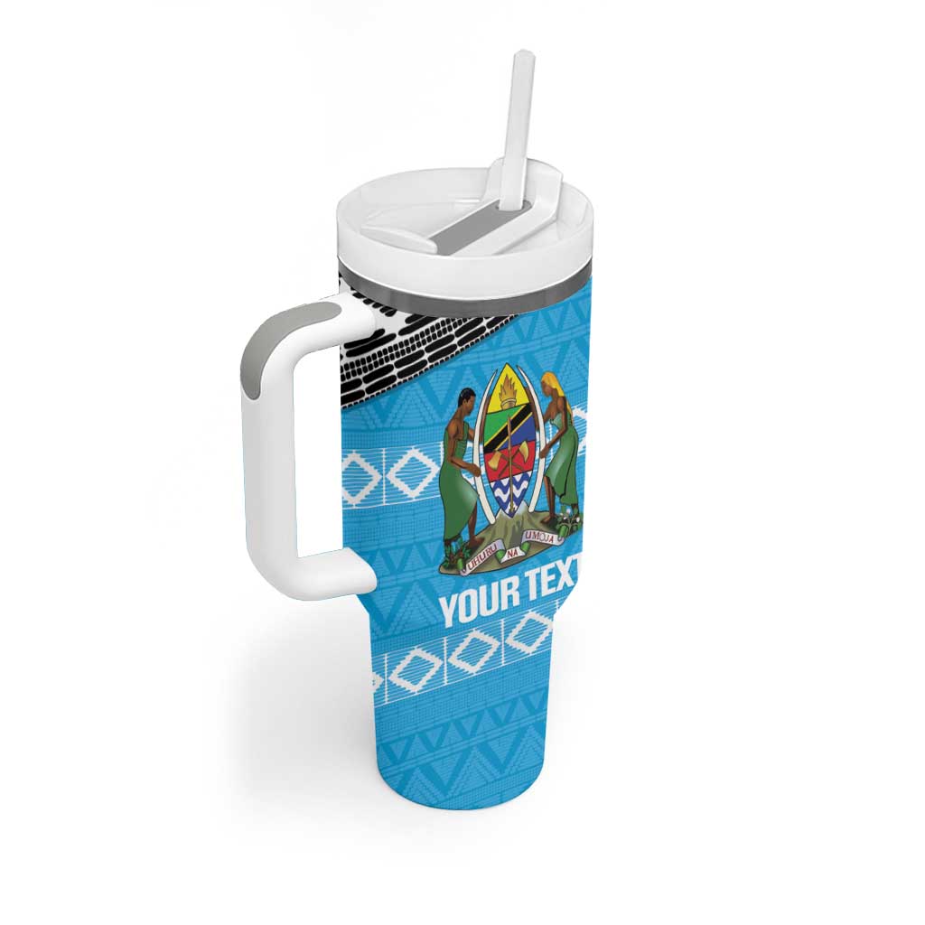 Afro Cricket Tanzania Custom Tumbler With Handle Go Cows Sporty African Pattern LT14