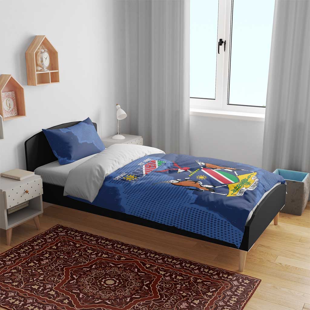 Afro Cricket Namibia Custom Bedding Set Go Eagles Est 1992 LT14