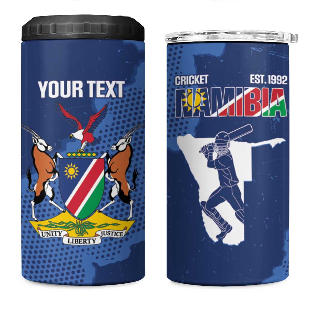 Afro Cricket Namibia Custom 4 in 1 Can Cooler Tumbler Go Eagles Est 1992 LT14