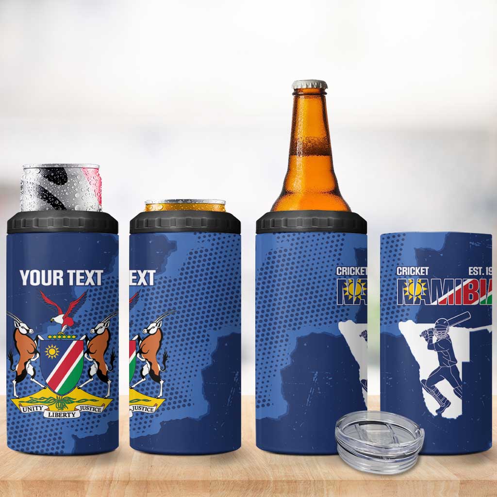 Afro Cricket Namibia Custom 4 in 1 Can Cooler Tumbler Go Eagles Est 1992 LT14