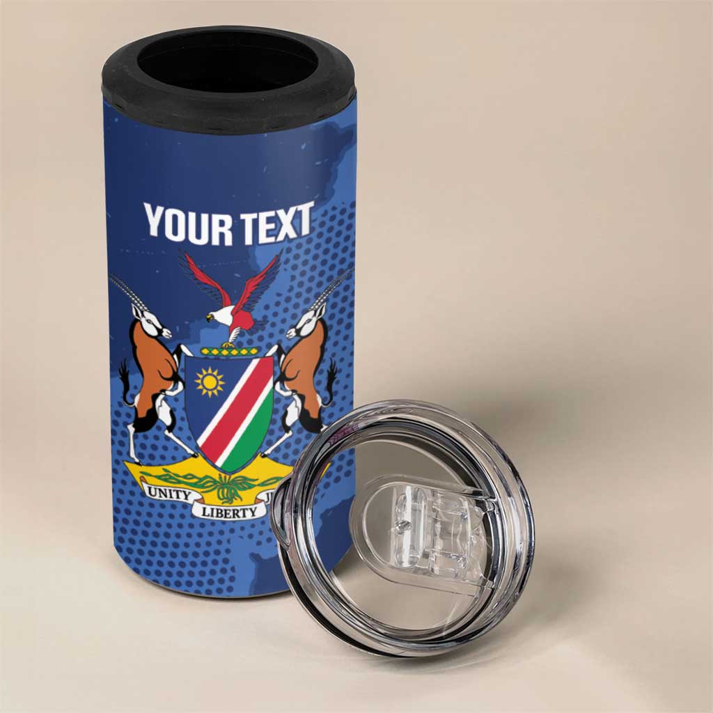 Afro Cricket Namibia Custom 4 in 1 Can Cooler Tumbler Go Eagles Est 1992 LT14