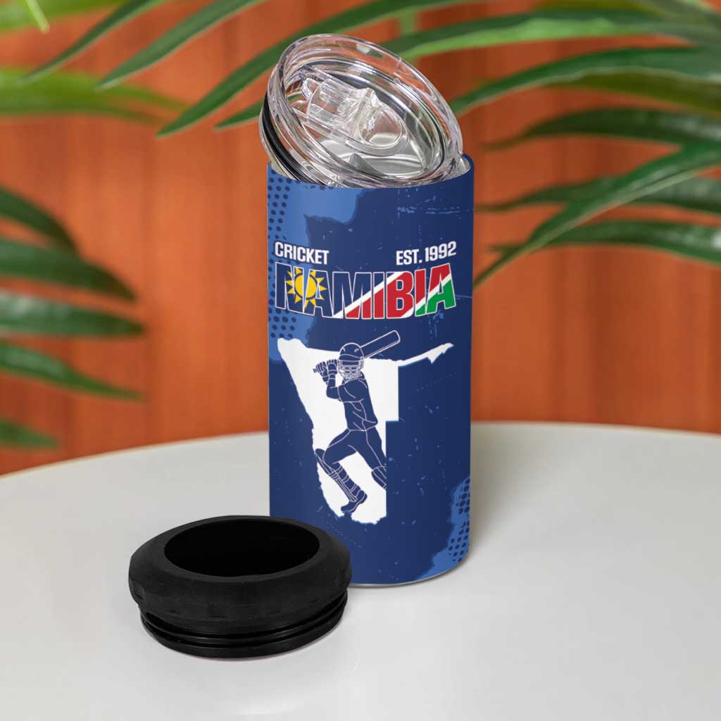 Afro Cricket Namibia Custom 4 in 1 Can Cooler Tumbler Go Eagles Est 1992 LT14