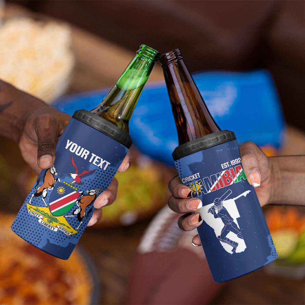 Afro Cricket Namibia Custom 4 in 1 Can Cooler Tumbler Go Eagles Est 1992 LT14