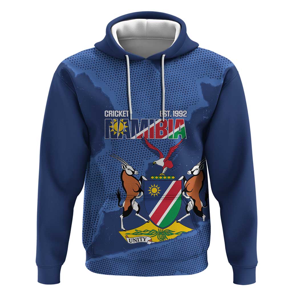Custom Namibia Cricket Hoodie Go Eagles Est 1992 LT14