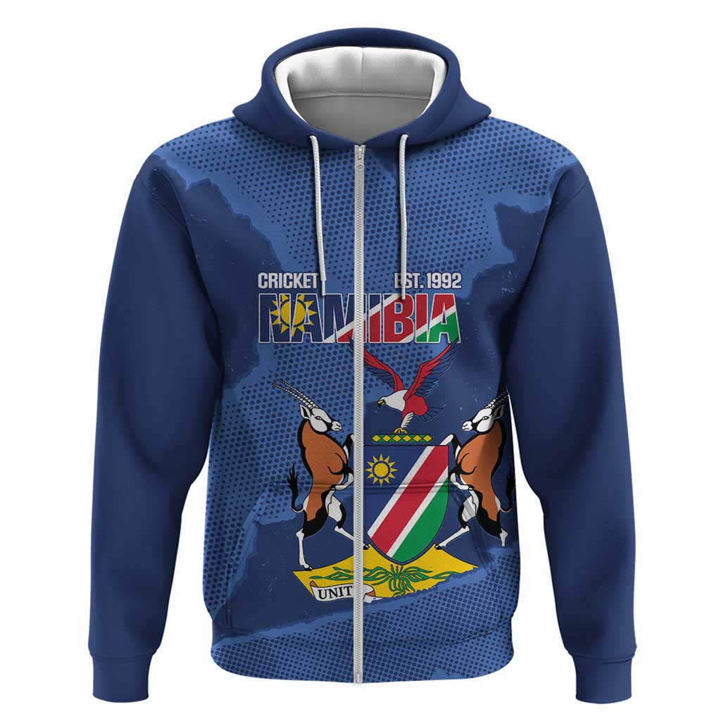 Custom Namibia Cricket Hoodie Go Eagles Est 1992 LT14