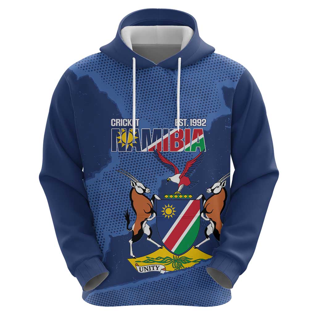 Custom Namibia Cricket Hoodie Go Eagles Est 1992 LT14