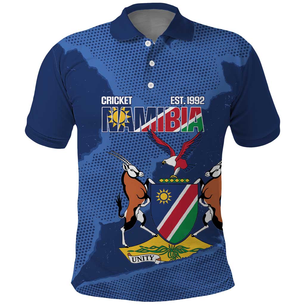 Custom Namibia Cricket Polo Shirt Go Eagles Est 1992 LT14
