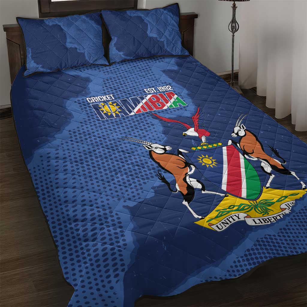 Afro Cricket Namibia Custom Quilt Bed Set Go Eagles Est 1992 LT14